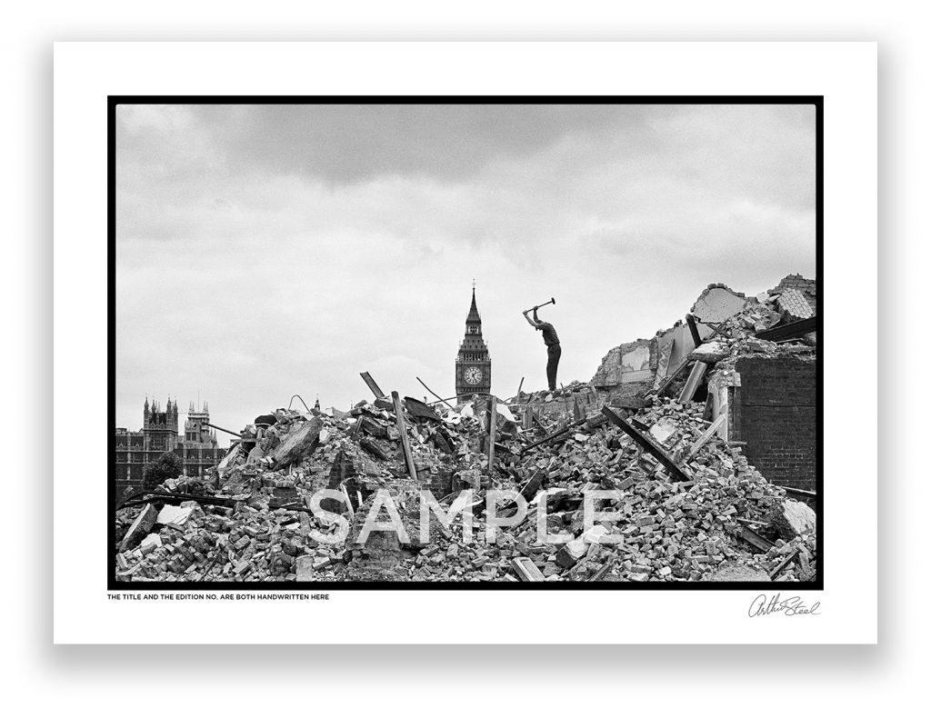 rare photograph elizabeth tower big ben london by british photojournalist arthur steel