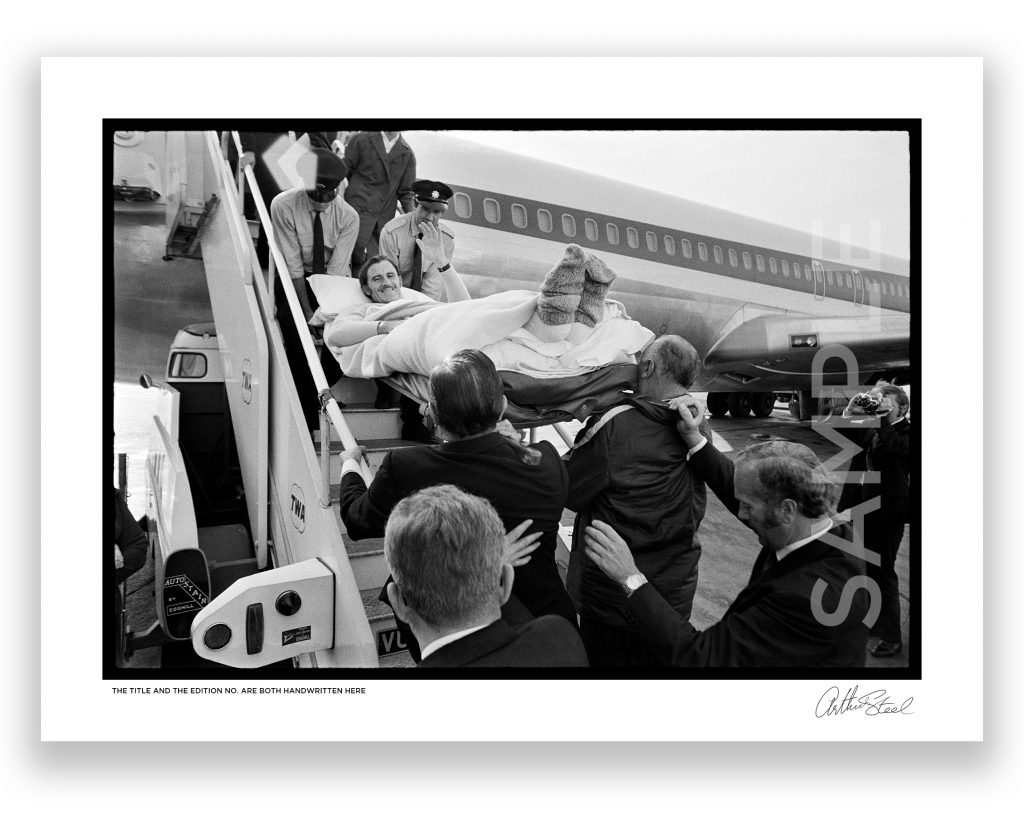 an exclusive photograph of Graham Hill by british photojournalist arthur steel