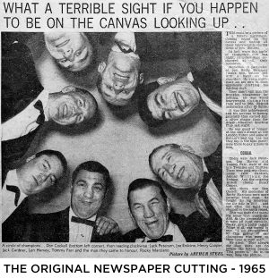 american heavyweight boxer rocky marciano newspaper cutting
