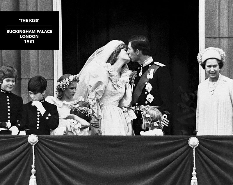 rare photograph kiss prince charles princess diana