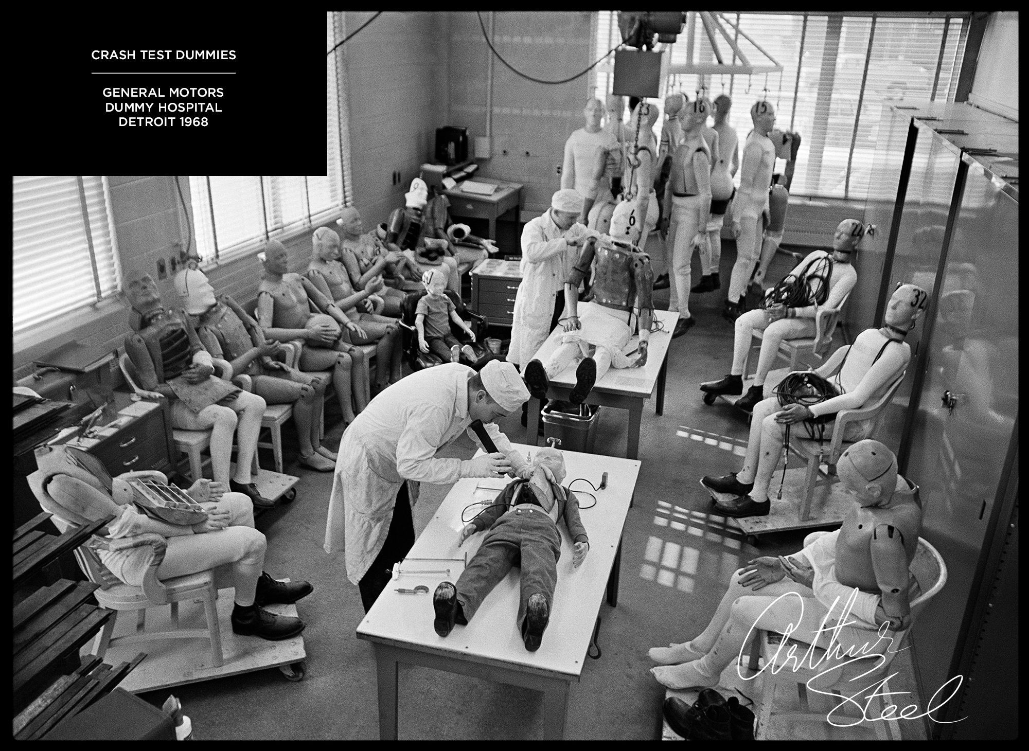 Crash Test Dummies Hospital Detroit 1968 by Arthur Steel
