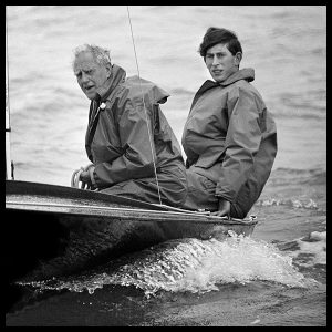 HRH Prince Charles sailing with Uffa Fox by Arthur Steel