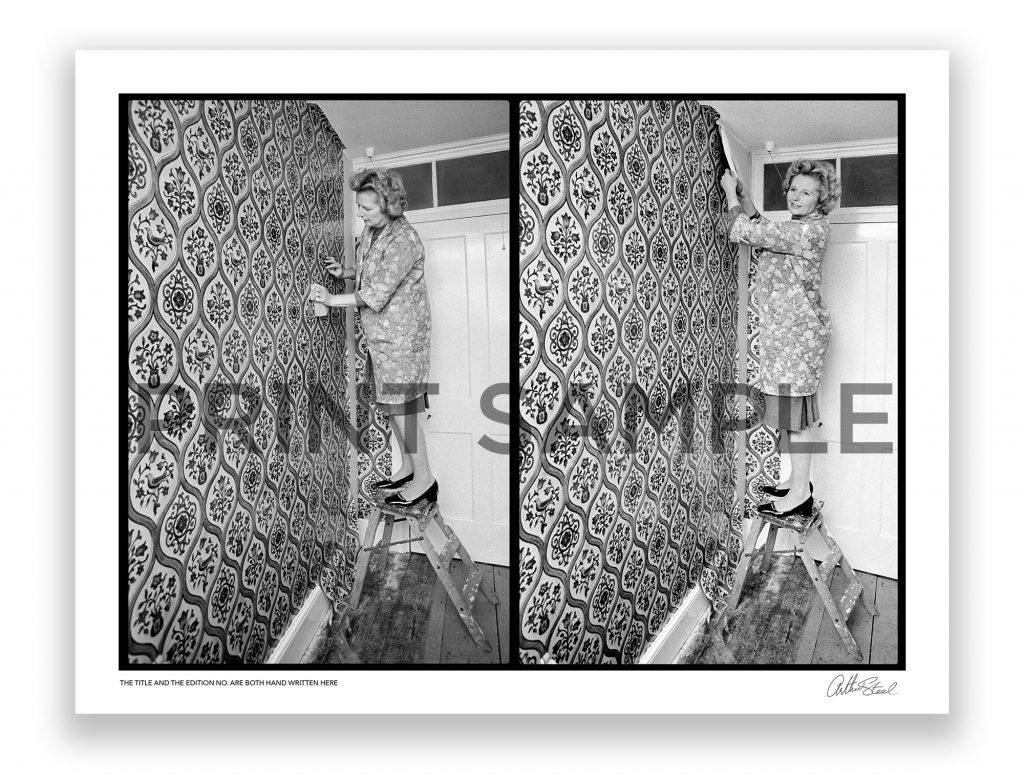 margaret thatcher is photographed wallpapering by award winning photojournalist arthur steel margaret thatcher is photographed wallpapering by award winning photojournalist arthur steel