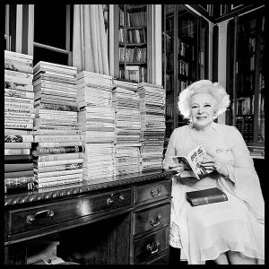 rare black and white photograph the outrageous lady barbara cartland by arthur steel