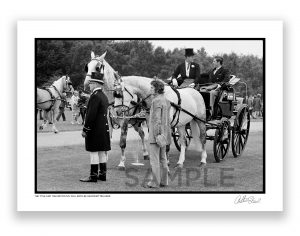 an exclusive black and white photograph of prince philip and prince charles at the royal windsor horse show by british photojournalist arthur steel