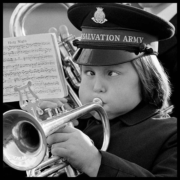 ON A HIGH NOTE<BR>SALVATION ARMY TRUMPETER 1975
