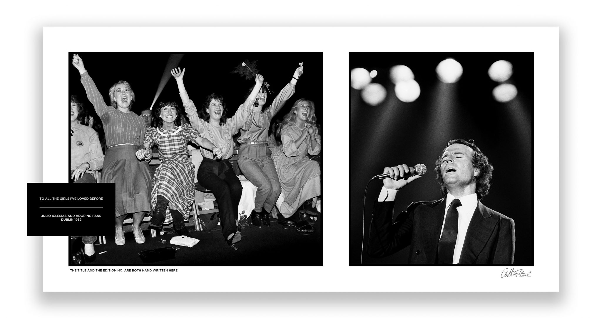 julio iglesias in concert photographed with adoring fans by award winning photojournalist arthur steel